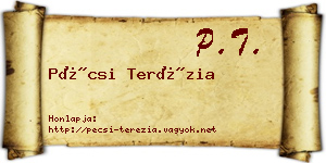 Pécsi Terézia névjegykártya