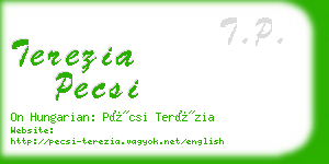 terezia pecsi business card